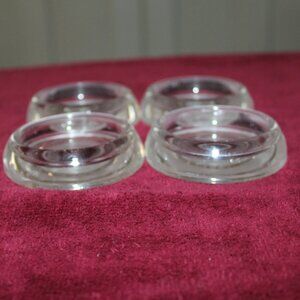 Vintage glass furniture coasters - set of 4
